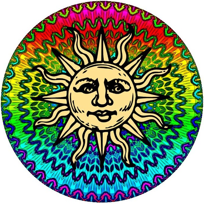 Sunset Pinback Buttons and Stickers