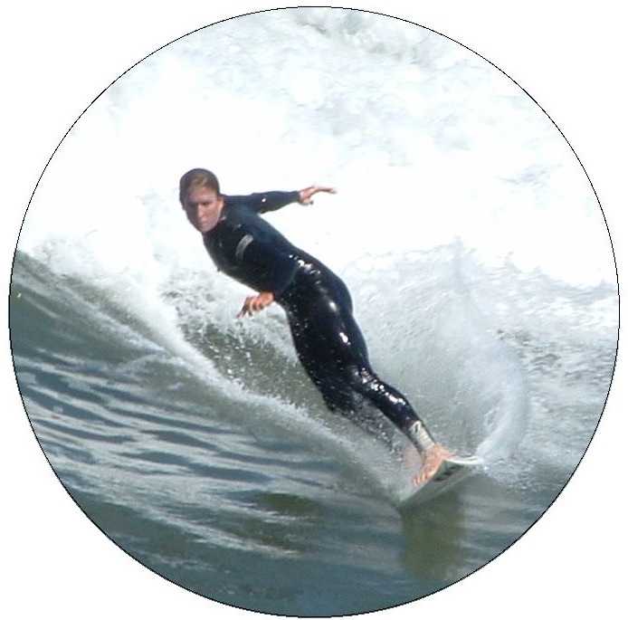 Surfing Pinback Buttons and Stickers