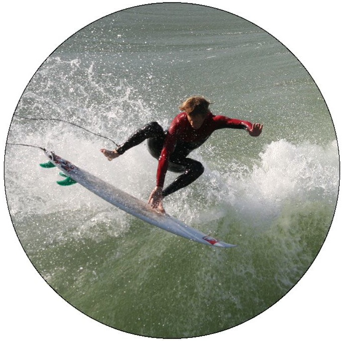 Surfing Pinback Buttons and Stickers