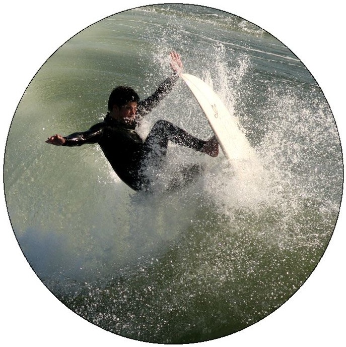 Surfing Pinback Buttons and Stickers