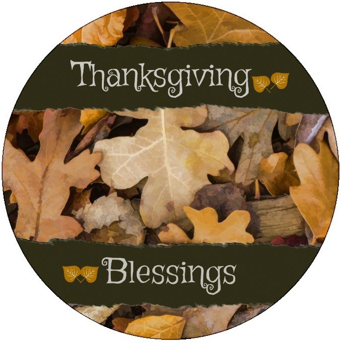 Thanksgiving Blessing Pinback Buttons and Stickers