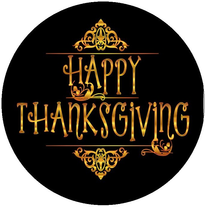 Happy Thanksgiving Pinback Buttons and Stickers