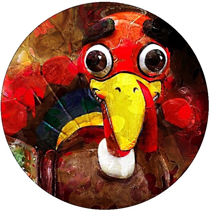 Thanksgiving Turkey Pinback Buttons and Stickers