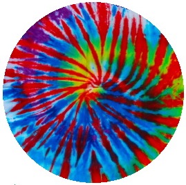 Tie-Dye Pinback Buttons and Stickers