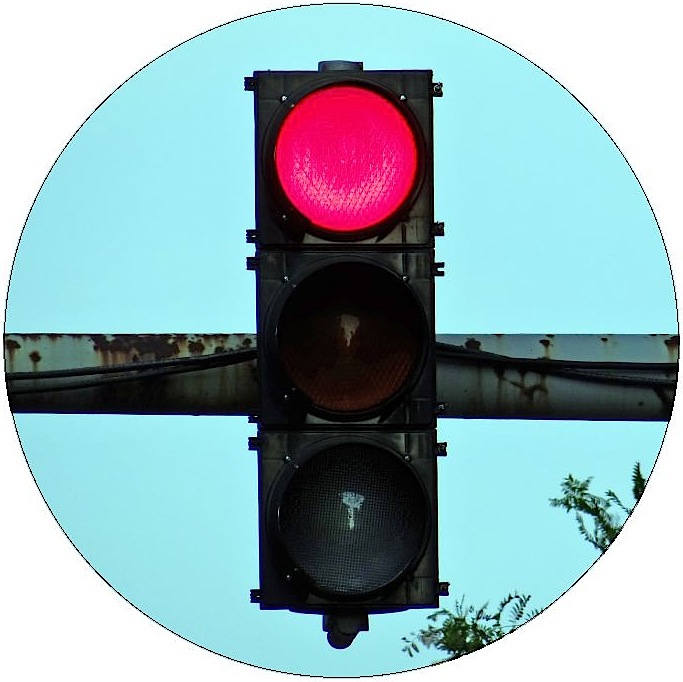 Traffic Signal Pinback Buttons and Stickers