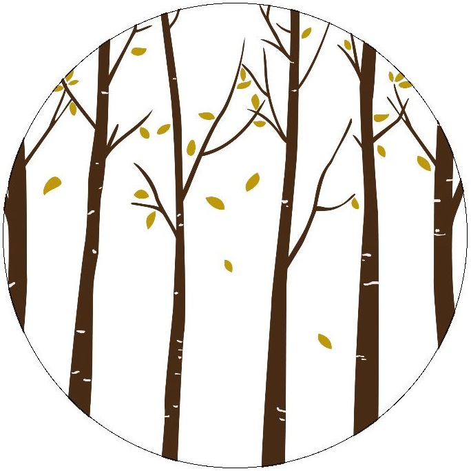 Autumn Trees Pinback Buttons and Stickers