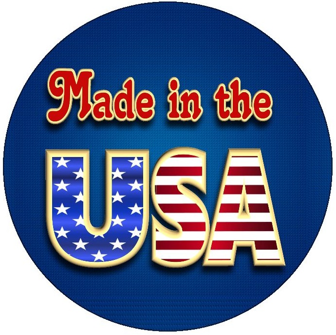 "Made In The USA" Pinback Buttons and Stickers