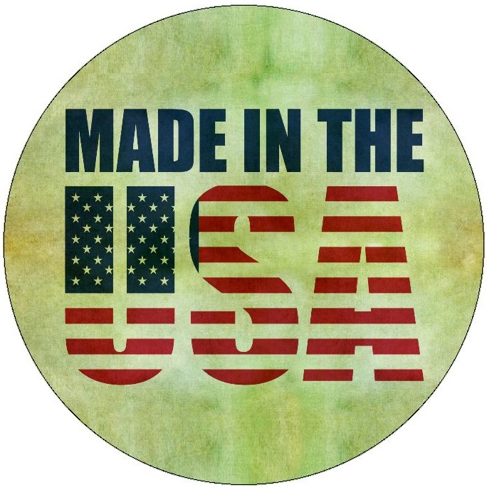 "Made In The USA" Pinback Buttons and Stickers