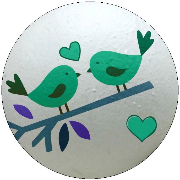 Bird Romance Pinback Buttons and Stickers