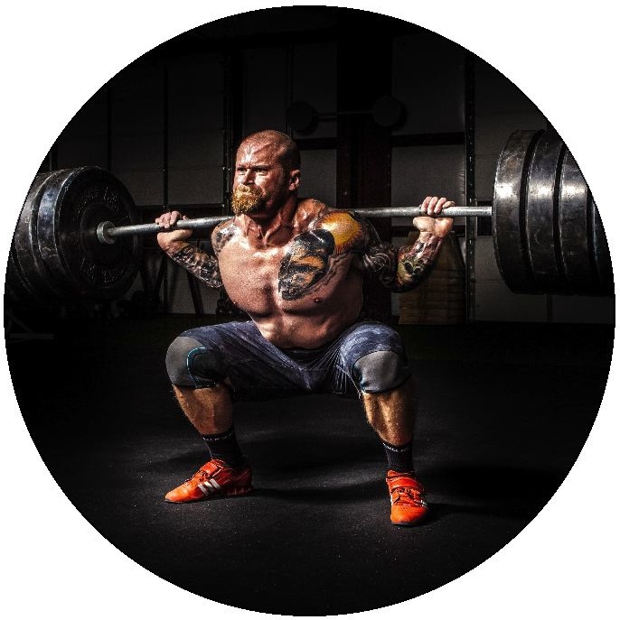 Weightlifting Pinback Buttons and Stickers