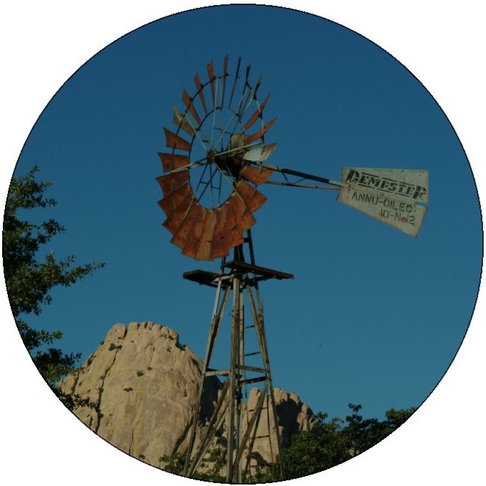 Windmill Photo Pinback Button and Stickers