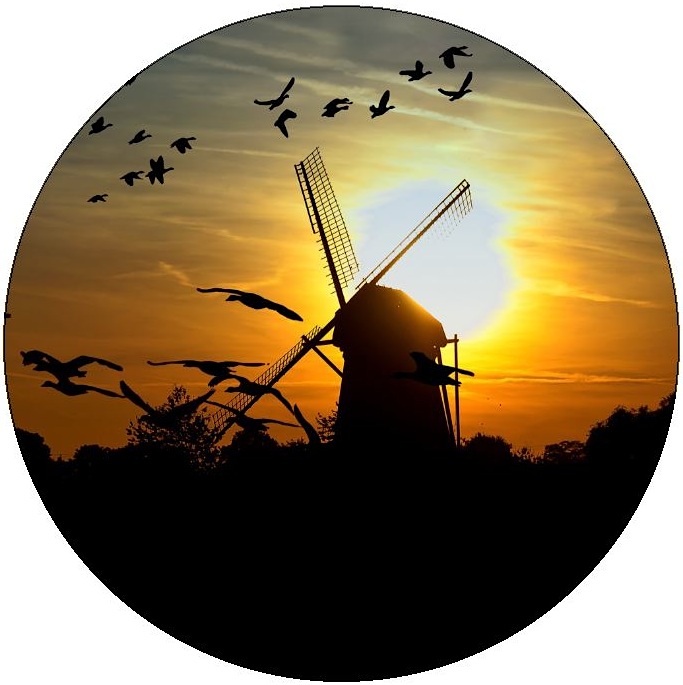 Windmill Pinback Buttons and Stickers