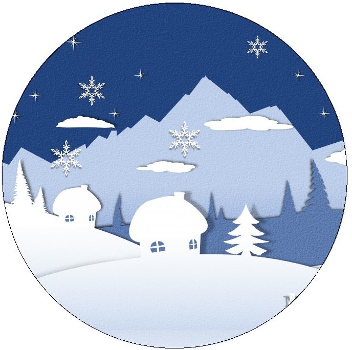 Winter Pinback Button and Stickers