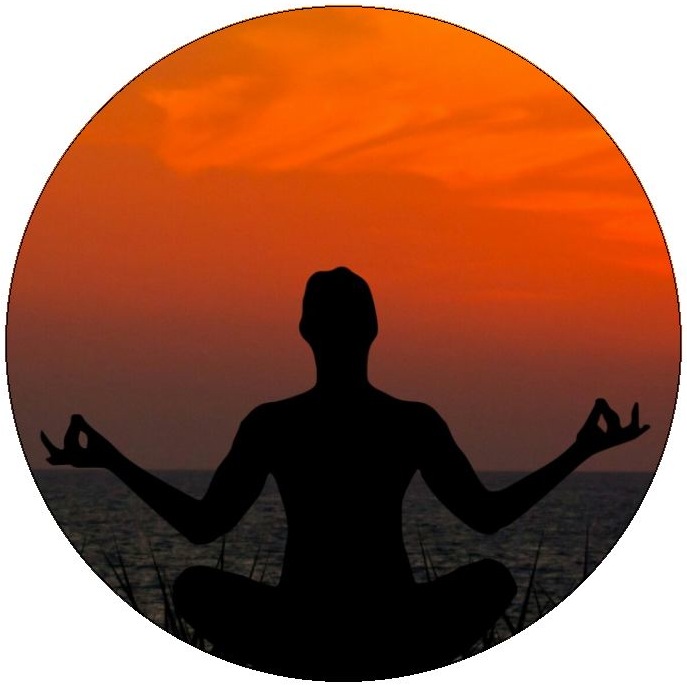 Yoga and Meditation Pinback Buttons and Stickers