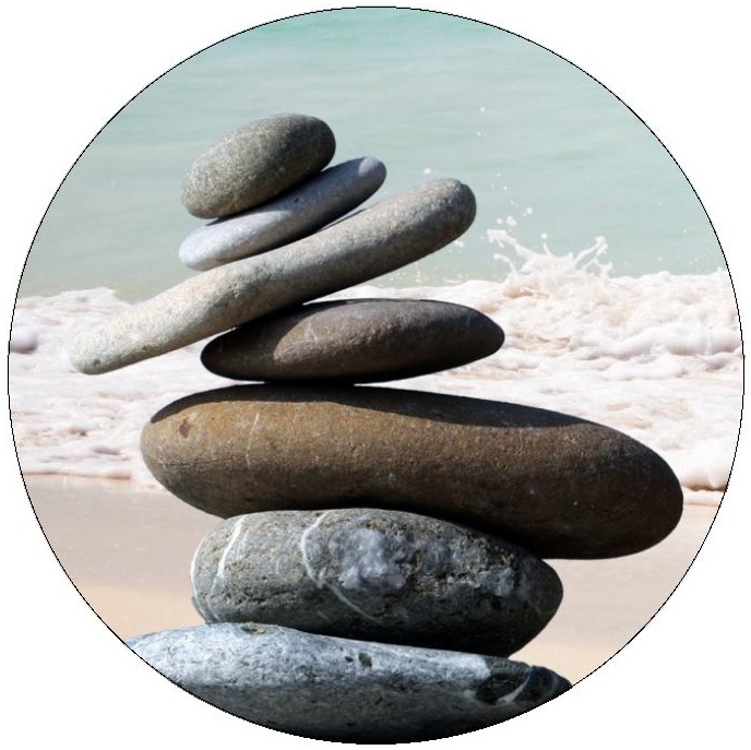 Zen Rocks Pinback Buttons and Stickers