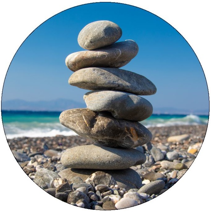 Zen Rocks Pinback Buttons and Stickers